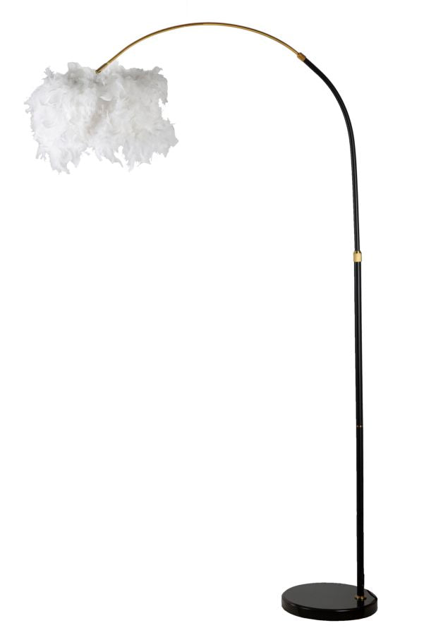 Candeeiro de Pé "Plur" – 100x150-180 cm – Preto e Branco