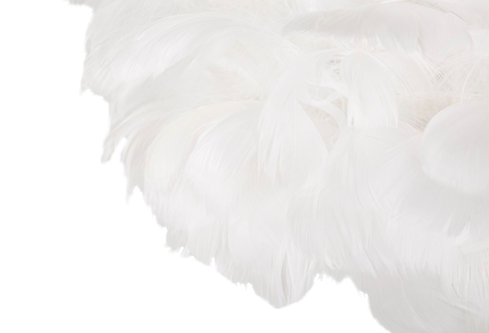 Candeeiro de Pé "Feathers Slim" – Ø43x170 cm – Branco e Dourado