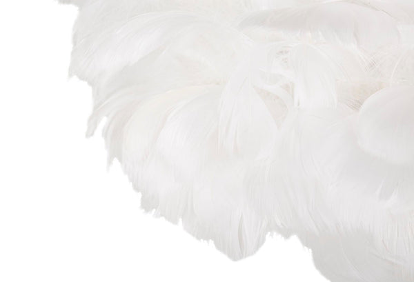 Candeeiro de Pé "Feathers Slim" – Ø43x170 cm – Branco e Dourado