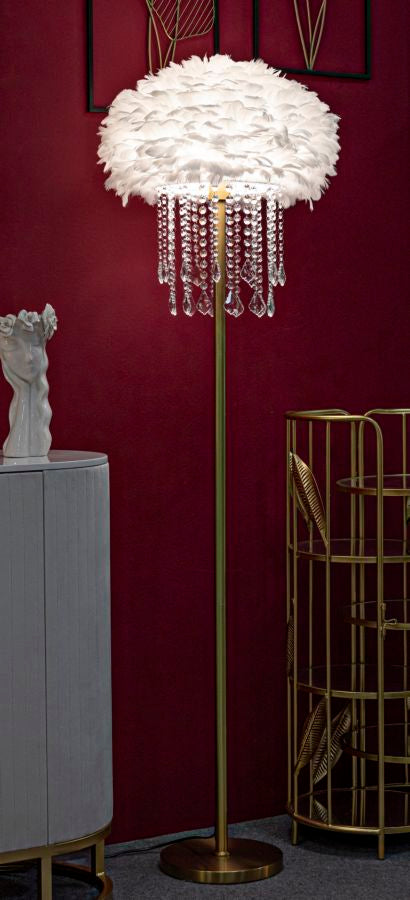Candeeiro de Pé "Diamon" Dourado – Ø40x165 cm