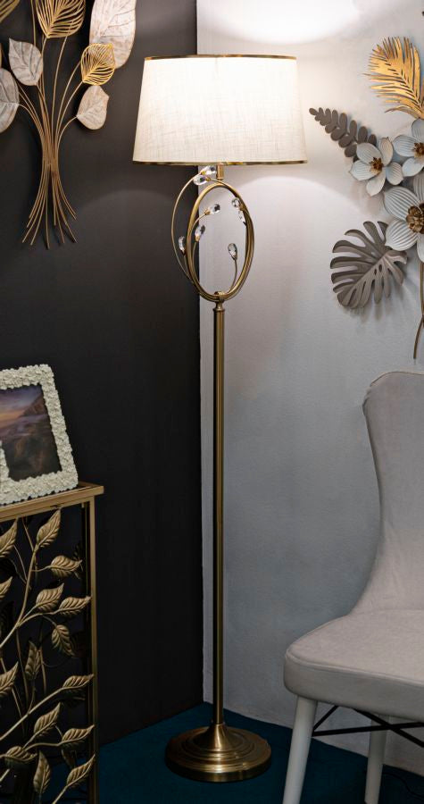 Candeeiro de Pé "Versailles" Dourado – Ø38x170 cm