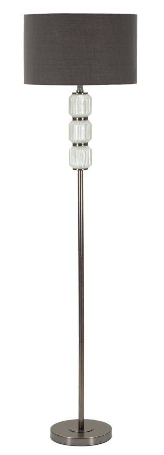 Candeeiro de Pé "Bright One" Branco e Cinza – Ø42,5x164 cm