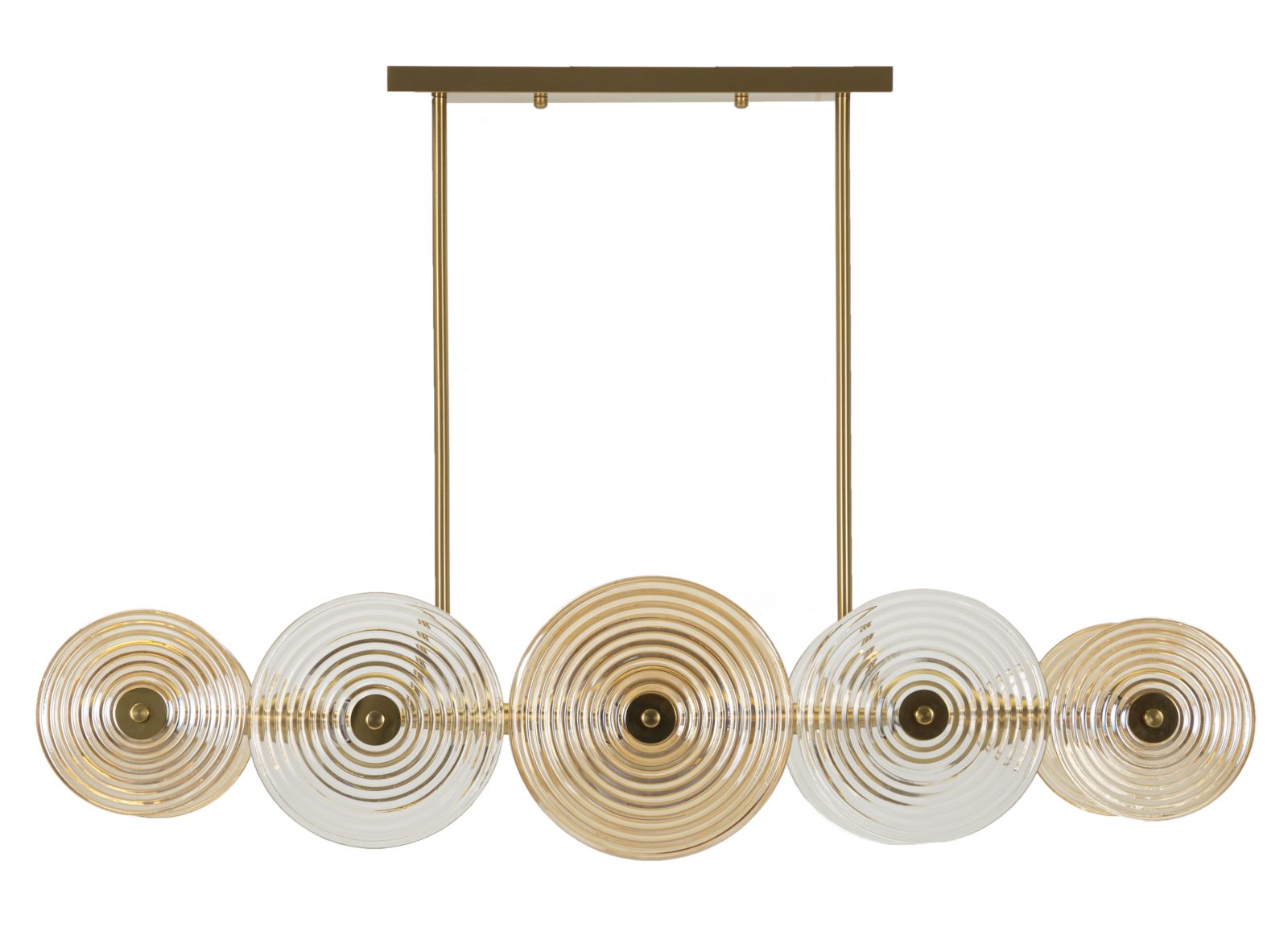Candeeiro de Teto "Venice" Dourado – 116x27x79 cm