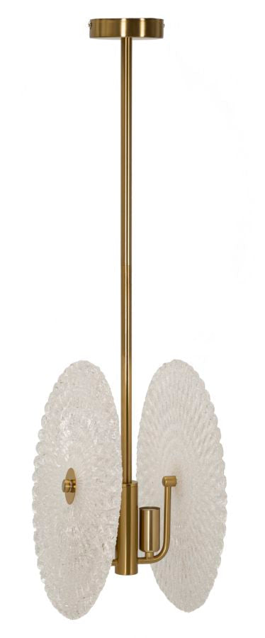 Candeeiro de Teto "Glass" Dourada – 35x18x80 cm