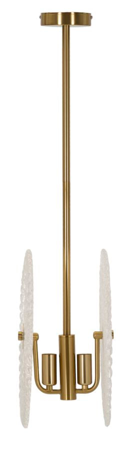 Candeeiro de Teto "Glass" Dourada – 35x18x80 cm