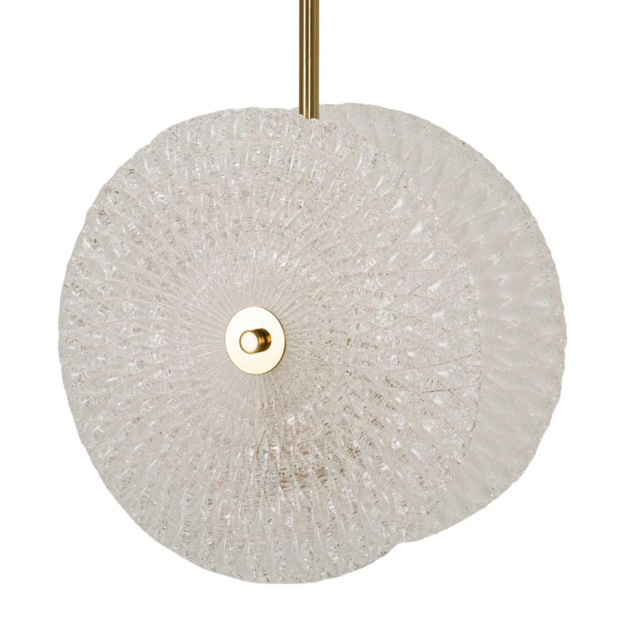 Candeeiro de Teto "Glass" Dourada – 35x18x80 cm