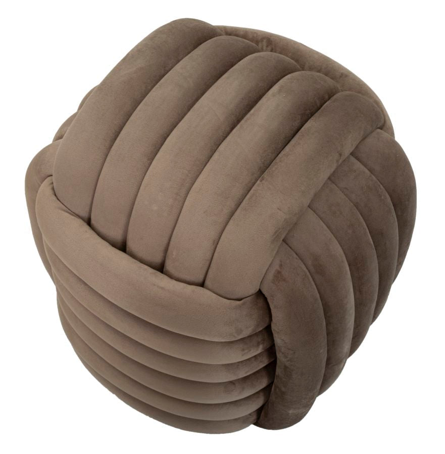 Puff Softy Cinza - Veludo Cinza Acastanhado - 45 cm x 45 cm x 45 cm