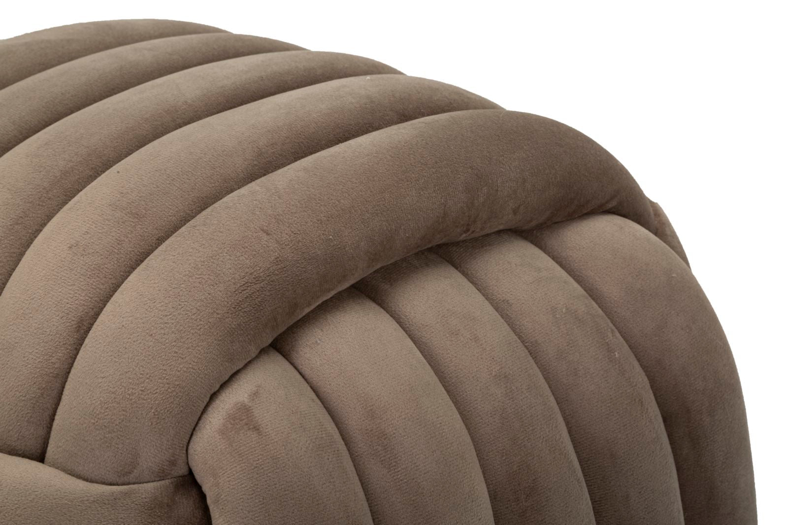 Puff Softy Cinza - Veludo Cinza Acastanhado - 45 cm x 45 cm x 45 cm