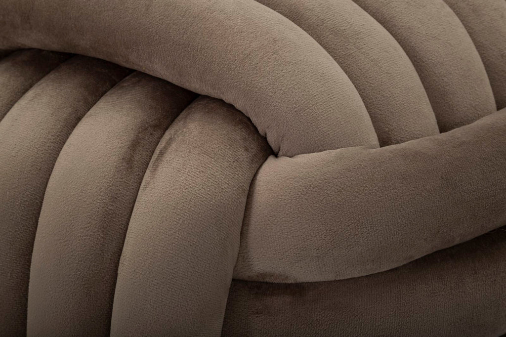 Puff Softy Cinza - Veludo Cinza Acastanhado - 45 cm x 45 cm x 45 cm