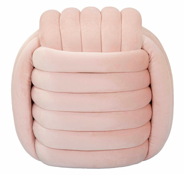 Puff Softy Pink - Veludo Rosa Claro - 45 cm x 45 cm x 45 cm