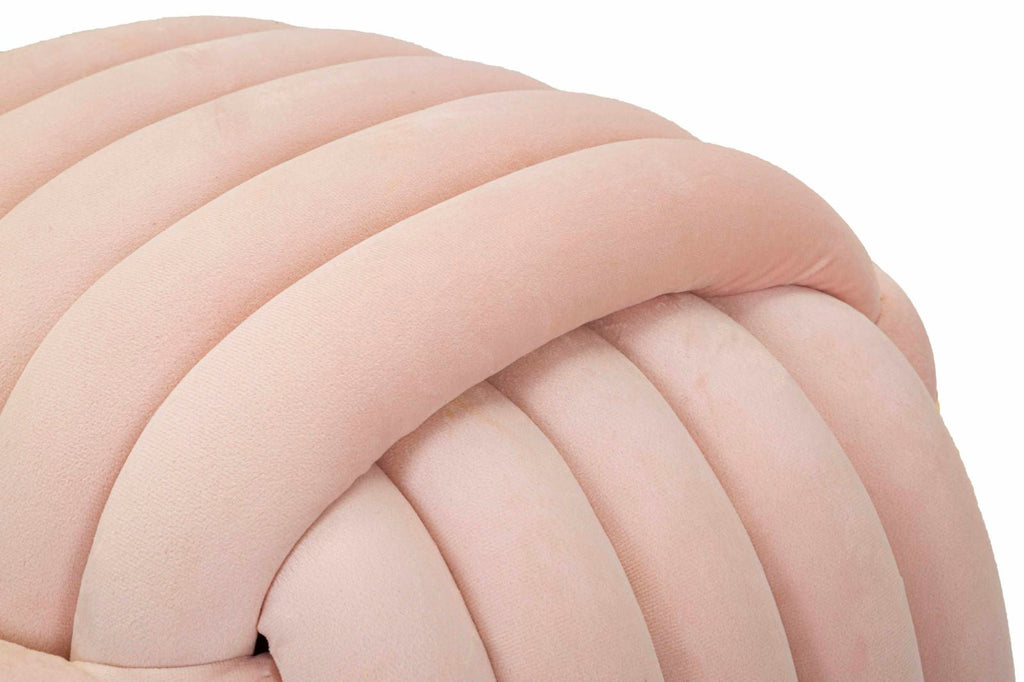 Puff Softy Pink - Veludo Rosa Claro - 45 cm x 45 cm x 45 cm
