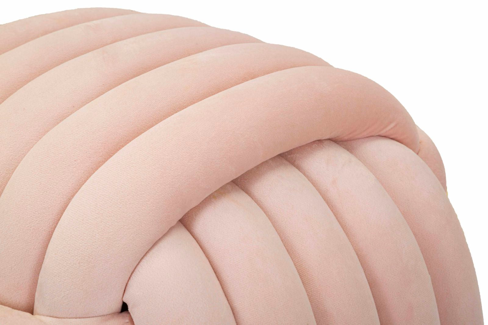 Puff Softy Pink - Veludo Rosa Claro - 45 cm x 45 cm x 45 cm