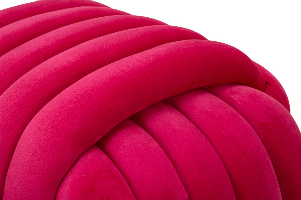 Puff Softy Fúcsia - Veludo Fúcsia - 45 cm x 45 cm x 45 cm