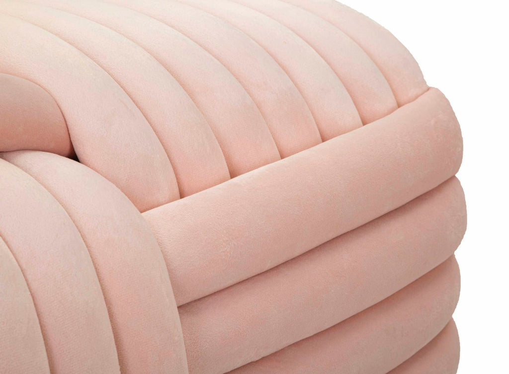 Puff Softy Pink - Veludo Rosa - 90 cm x 45 cm x 45 cm
