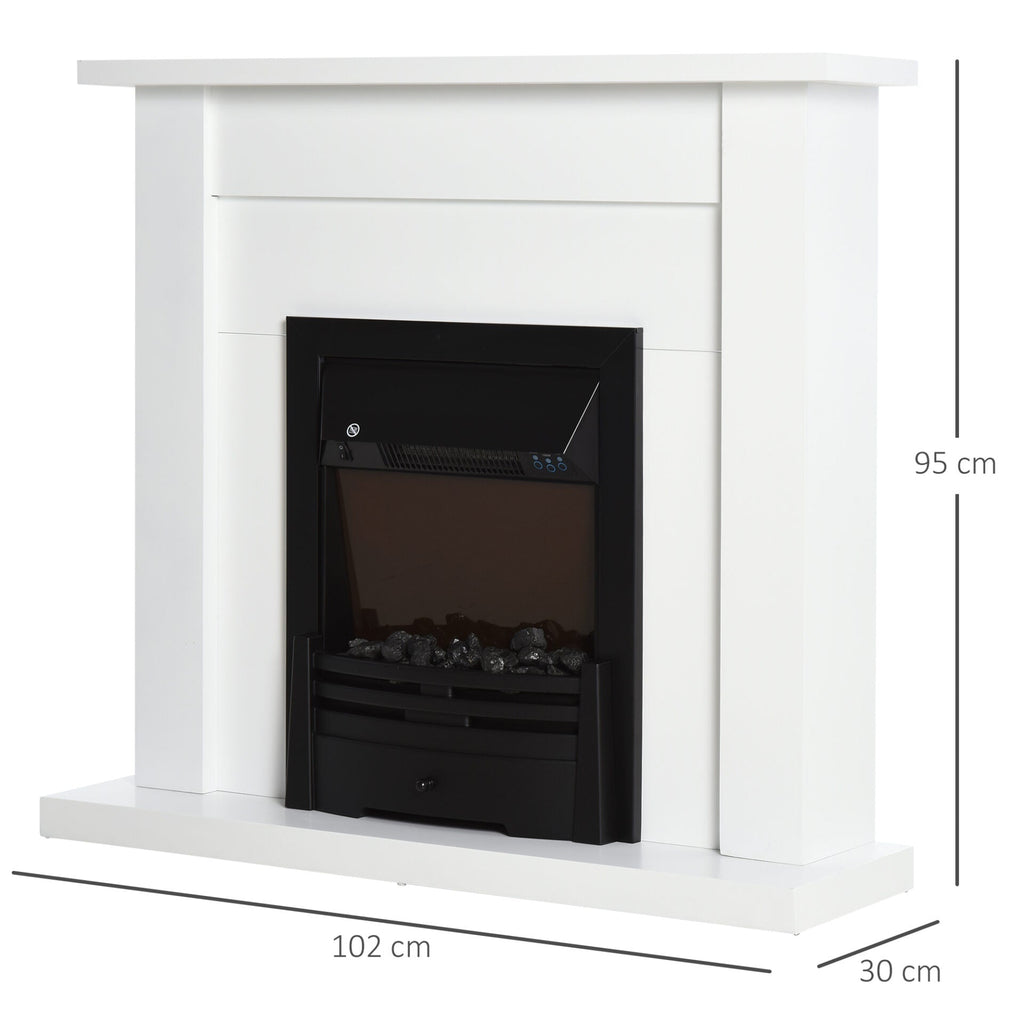 Lareira Elétrica Embutida com Temporizador e Chama/Lenha Realista - Design Moderno - Leva-Me Contigo - Móveis & Decoração