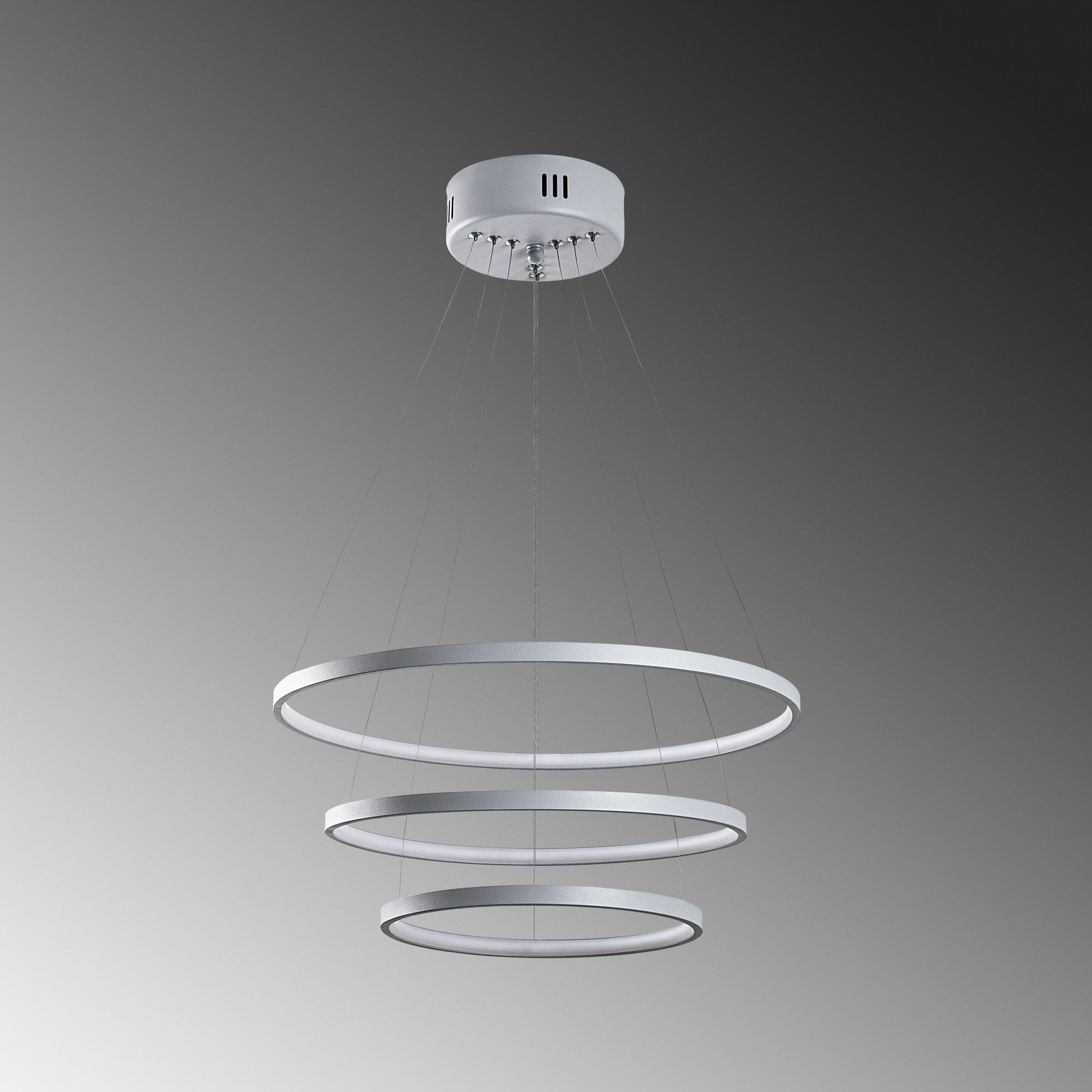 Candeeiro de Teto LED "Simit" Regulável – Cinzento – 50x50x80 cm – Design Moderno