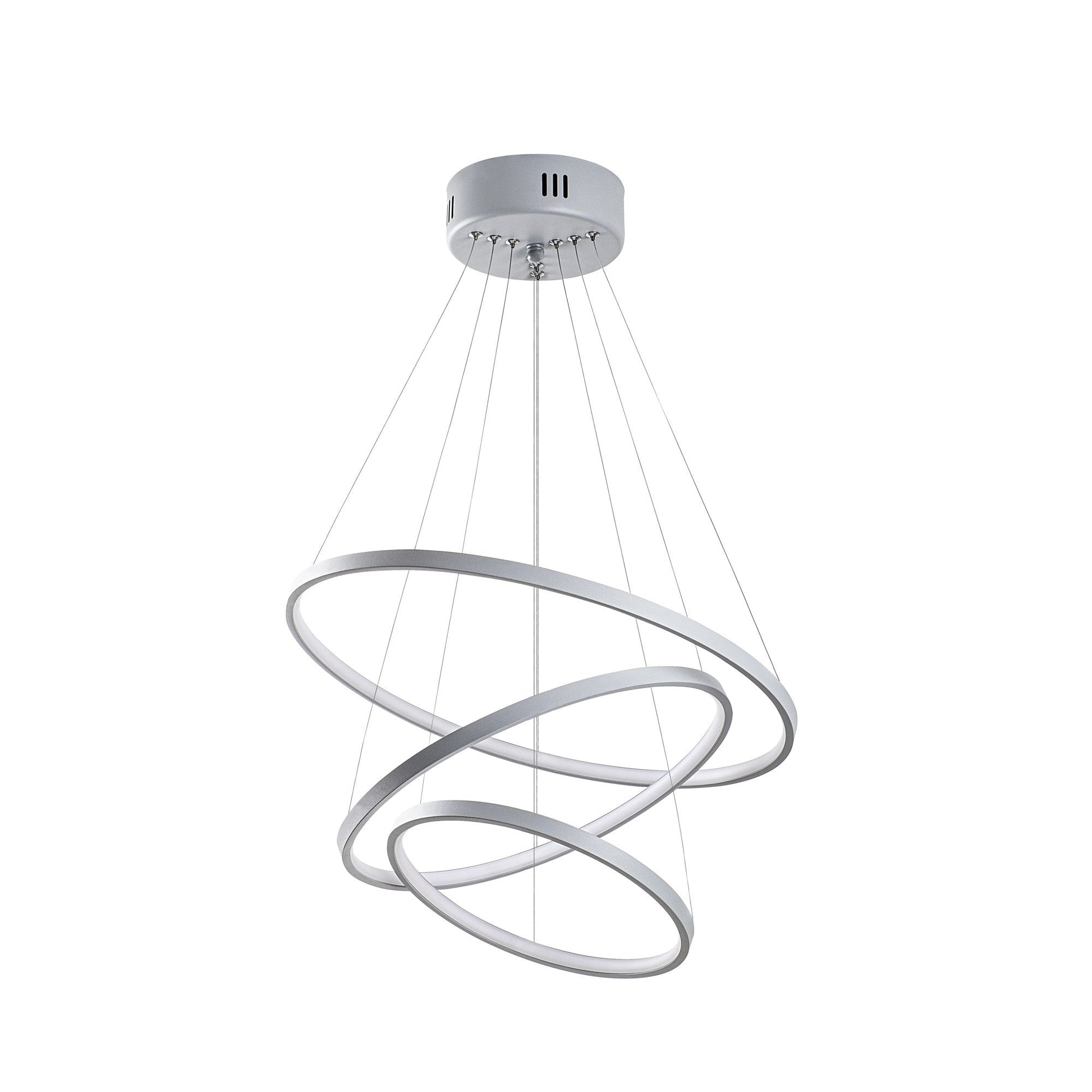 Candeeiro de Teto LED "Simit" Regulável – Cinzento – 50x50x80 cm – Design Moderno