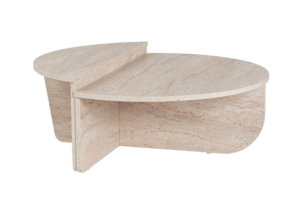 Mesa de Centro "Orion" – Travertine, Conjunto Modular, 90x60x30 cm, Design Sofisticado