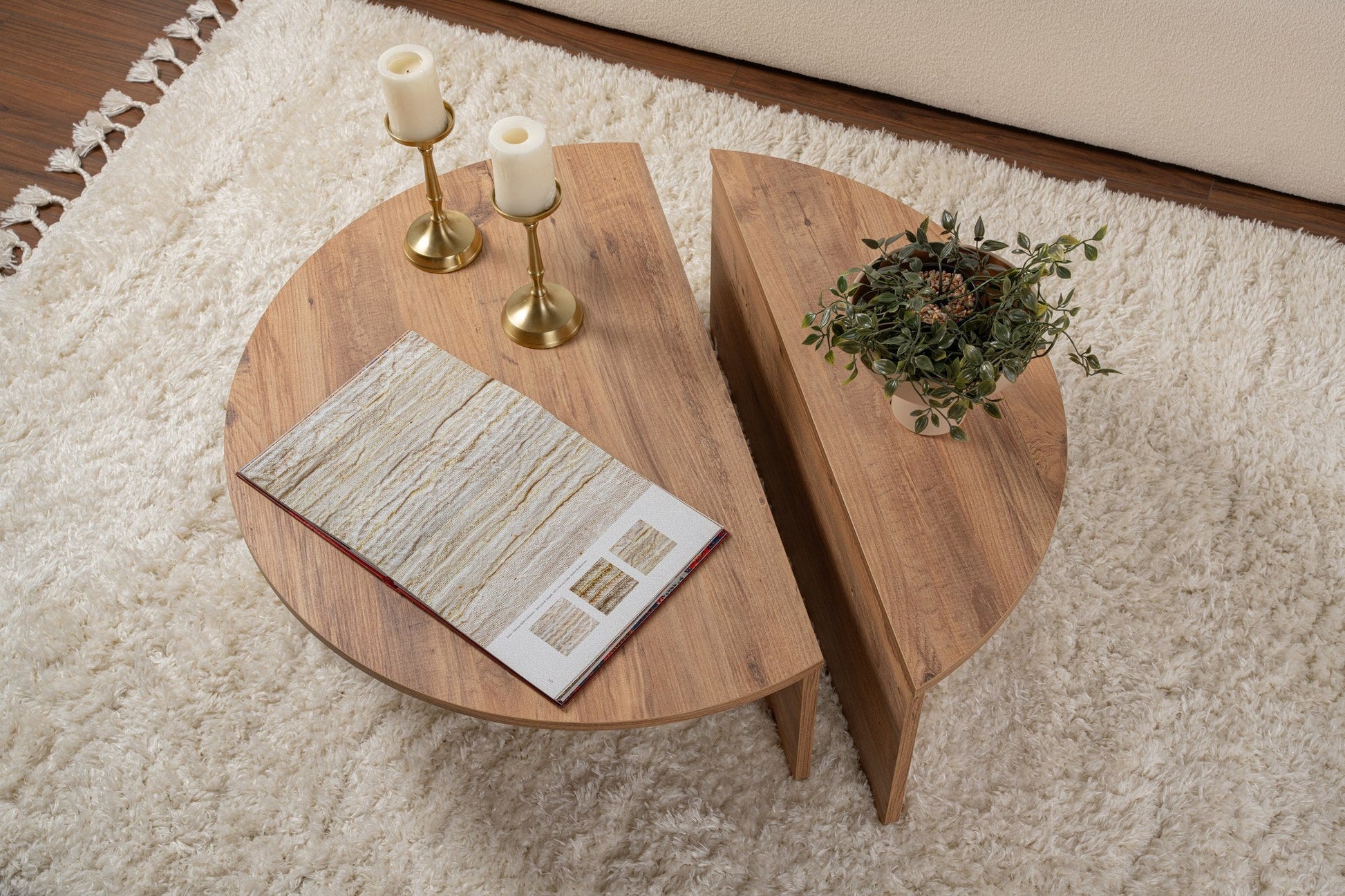 Mesa de Centro "Orion" – Pinho Atlantico, Conjunto Modular, 90x60x30 cm, Design Sofisticado