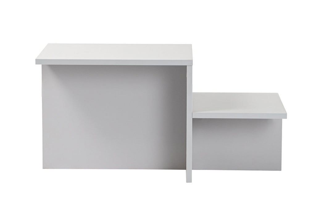 Mesa de Centro "Harmony" – Cinzento, 90x45x40 cm, Design Rústico Moderno