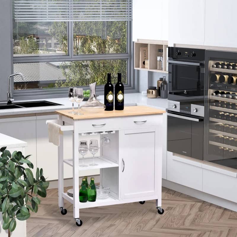 Carrinho de Cozinha Kiran - Design Moderno - Leva-Me Contigo - Móveis & Decoração