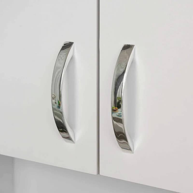 Armário de Armazenamento de Cozinha Armário Alto com 3 Gavetas 3 Portas e Prateleiras Interiores Ajustáveis móvel Auxiliar para Sala de Jantar Sala de Estar 80x39,5x183,5cm Branco