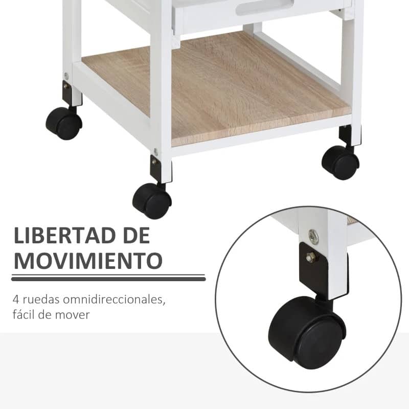 Carrinho de Cozinha Kurva - Design Moderno - Leva-Me Contigo - Móveis & Decoração