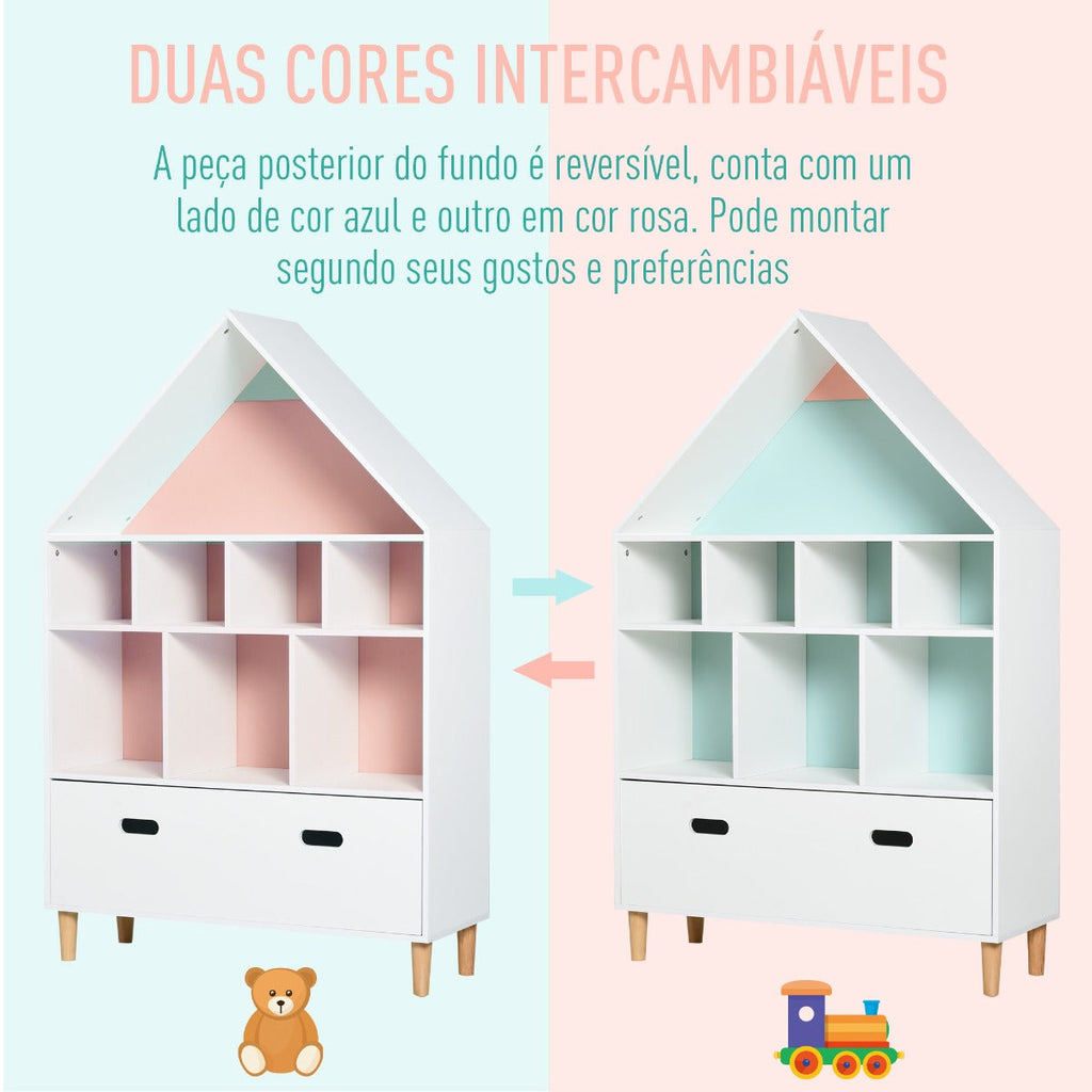 Estante Clark Reversível - Design Nórdico - Leva-Me Contigo - Móveis & Decoração