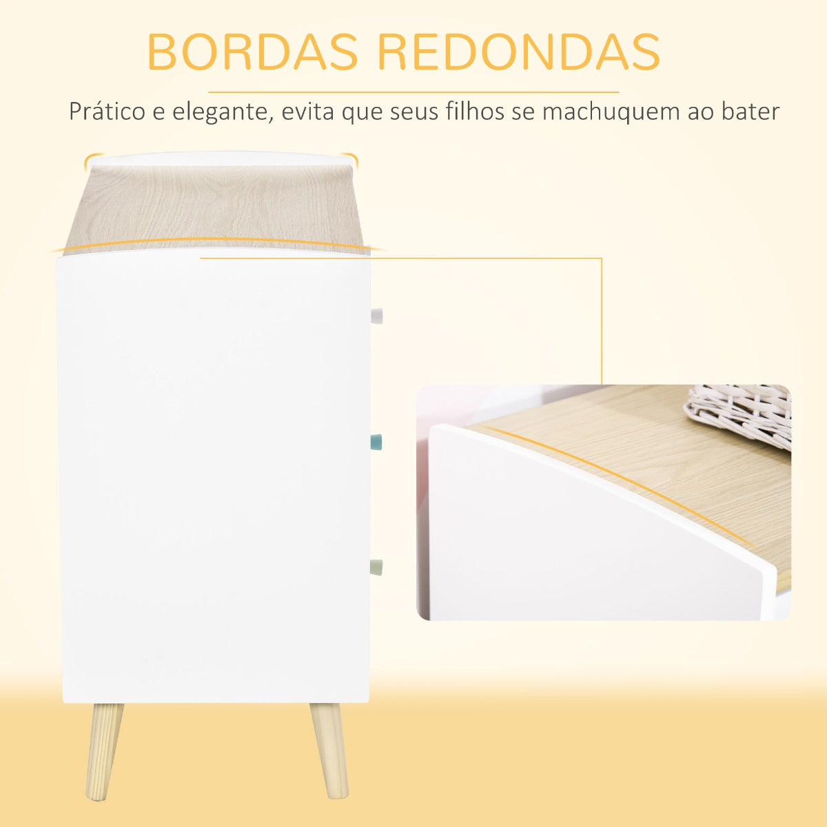 Cómoda Infantil Dora - Design Nórdico - Leva-Me Contigo - Móveis & Decoração