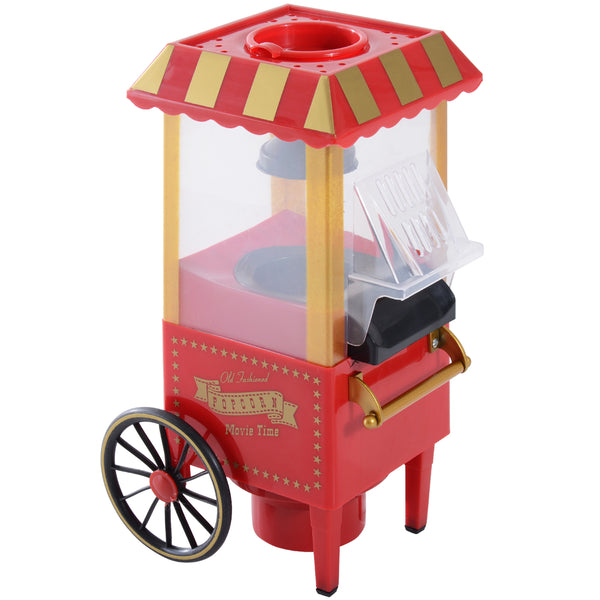 Máquina de Pipocas Máquina de Fazer Pipocas Estilo Vintage Portátil 1200W 22x19239cm Vermelha