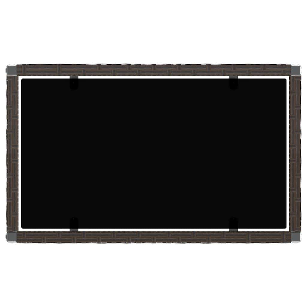 4 pcs conjunto lounge jardim c/ almofadões vime PE castanho - A minha loja