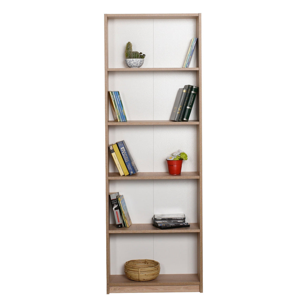 Estante “Nörda” — 64x26x182 cm — Design Moderno em Carvalho Sonomo com Prateleiras Abertas