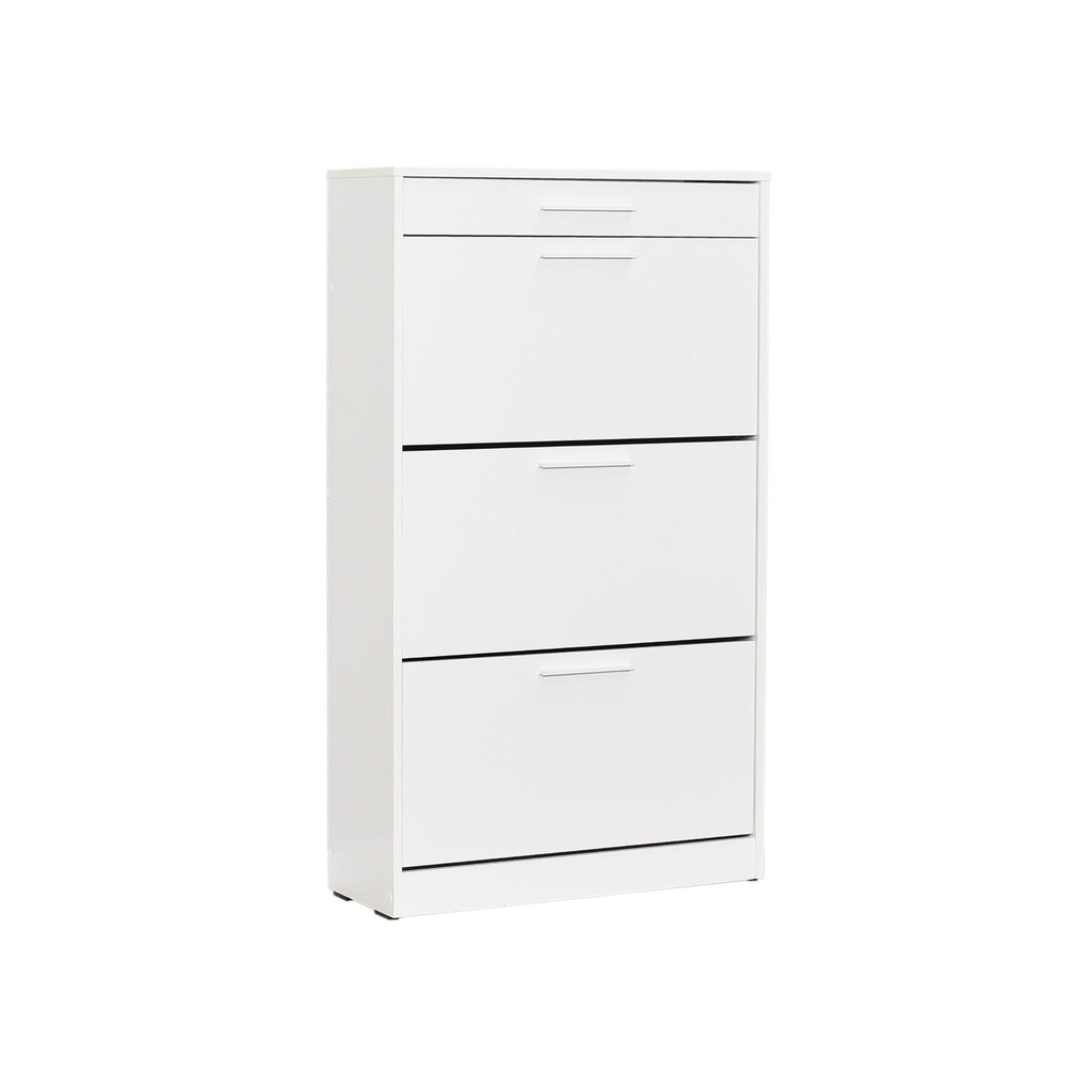 Sapateira "Diamond" - 75 x 128 x 29 cm - Branco e Diamante - Design Moderno