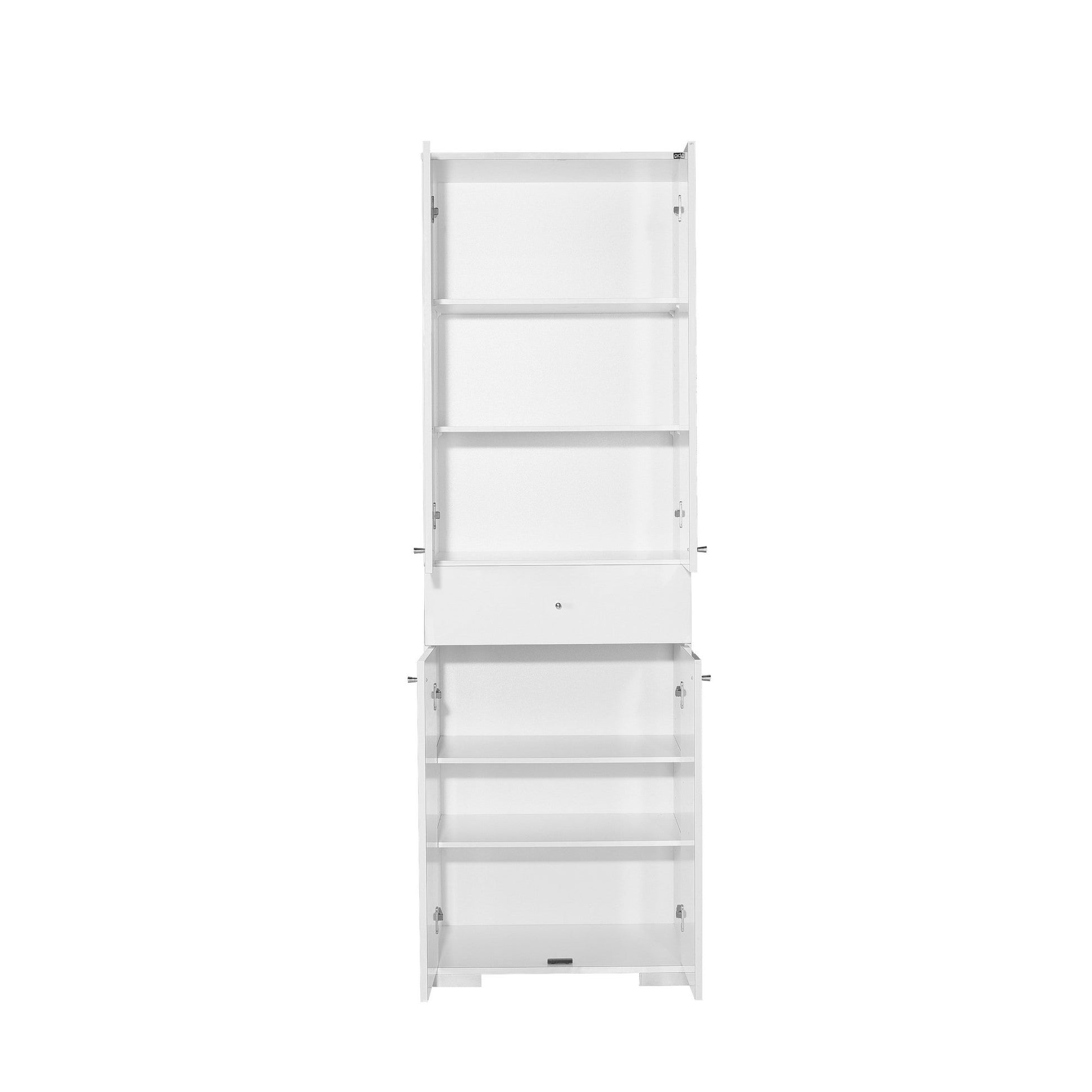 Armário Alto de Escritório "Doc" - 60x187x40 cm - Branco - Design Moderno