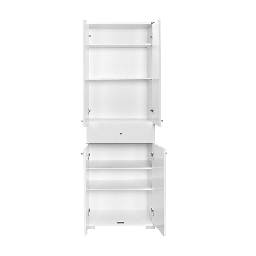 Armário Alto de Escritório "Doc" - 60x187x40 cm - Branco - Design Moderno