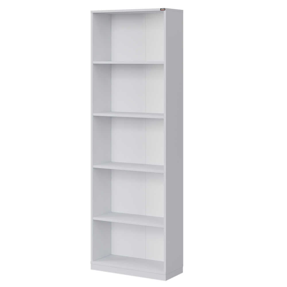 Estante “Lumi” — 64x26x182 cm — Design Moderno em Branco com Prateleiras Abertas e Fixação à Parede