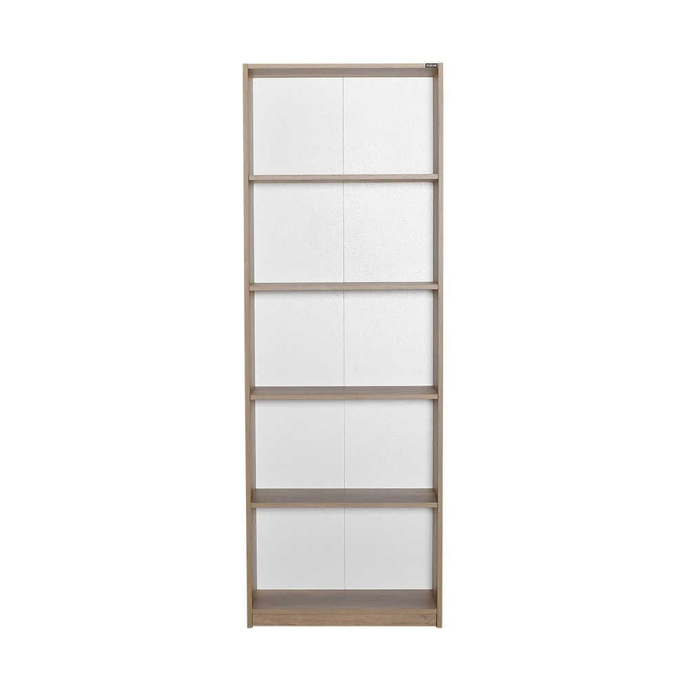 Estante “Verona” — 64x26x182 cm — Design Moderno em Nogueira Clara com Prateleiras Abertas e Fixação à Parede