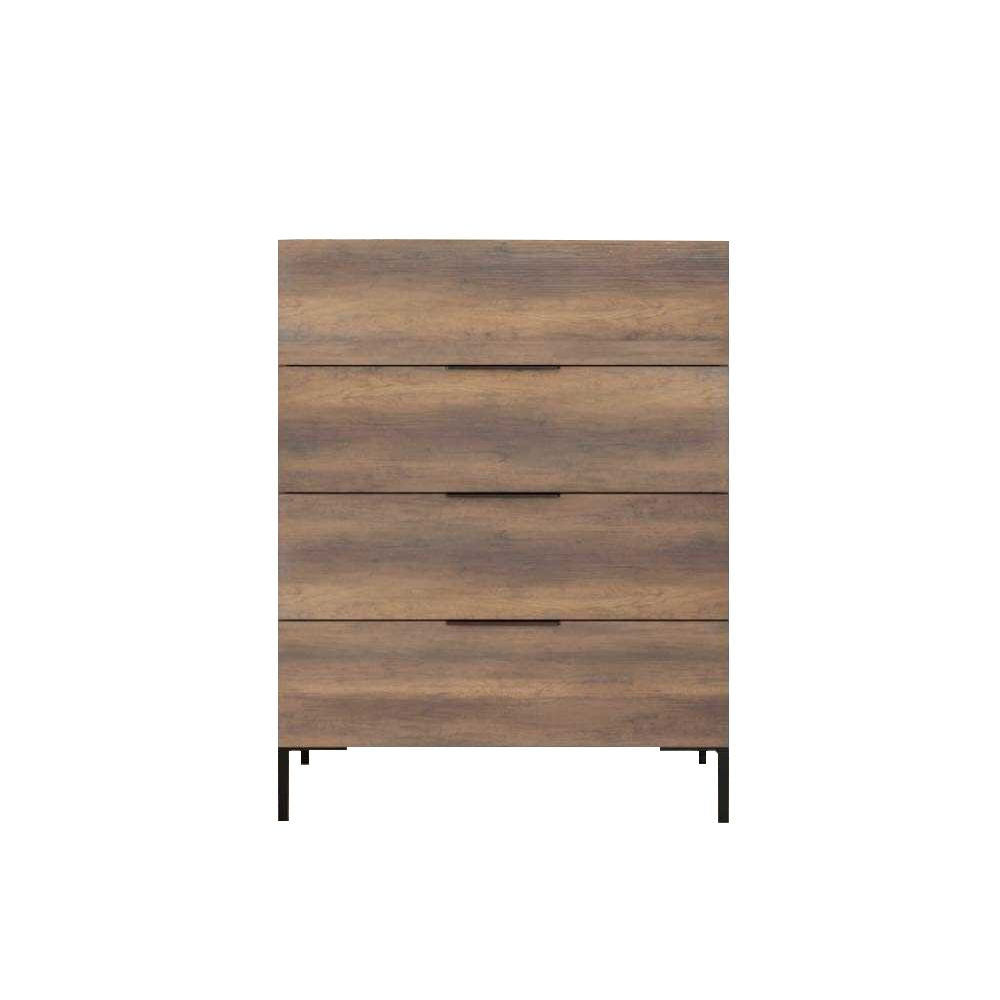 Cómoda "Ulisses" - Nogueira - 80x104x44cm - Design Moderno