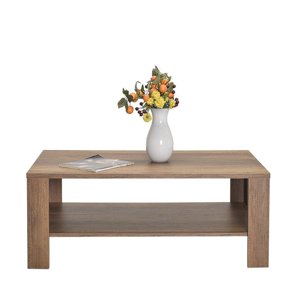 Mesa de Centro "Luz" - Nogueira - 110x42x65cm - Design Moderno