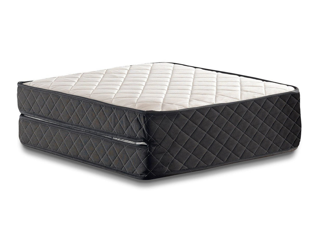 Cama Dobrável Ortopédica XL Katlanır — 90x200 cm — Estrutura Metálica Branco e Preto com Colchão de 15 cm e Cabeceira Removível