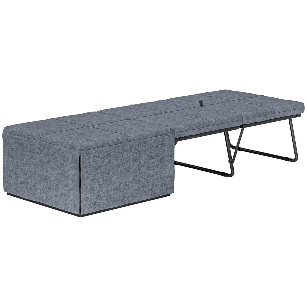 Cama Dobrável 68x180 cm com Colchão de Espuma Cama Dobrável para Convidados com Capa de Proteção Cama de Convidados Carga 120 kg Cinza