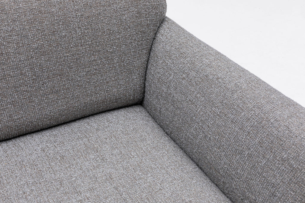 Sofá Chaise Longue "Stockholm" - Cinzento Claro com Pernas em Faia - 273x162x86 cm - Design Escandinavo