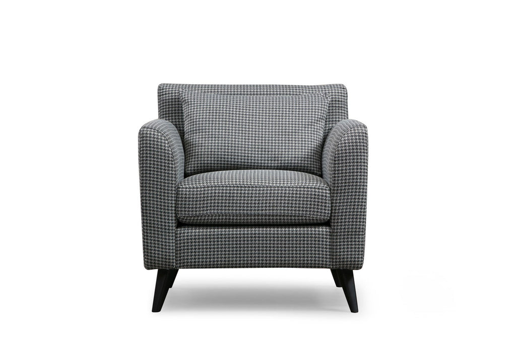 Poltrona de Descanso "Nordic" - Padrão Preto e Branco - Design Nórdico