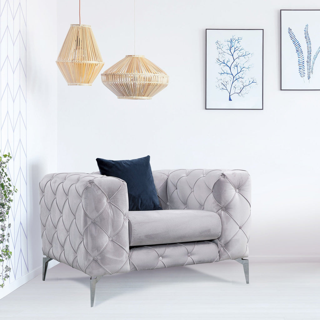 Poltrona "Como" – Design Moderno – Cinzento