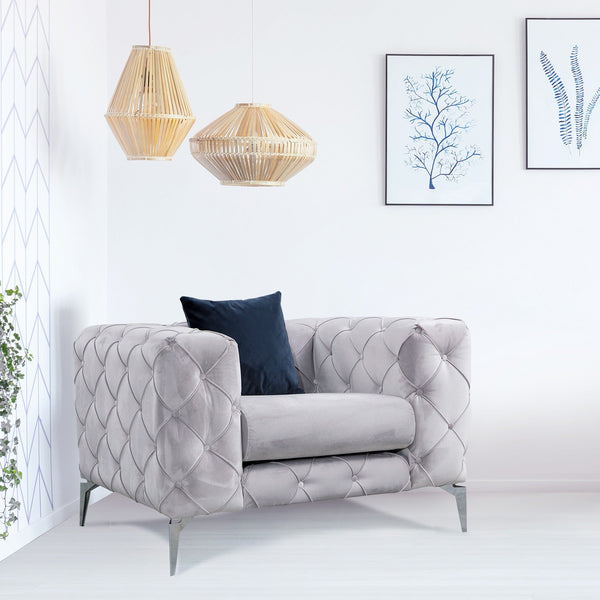 Poltrona "Como" – Design Moderno – Cinzento