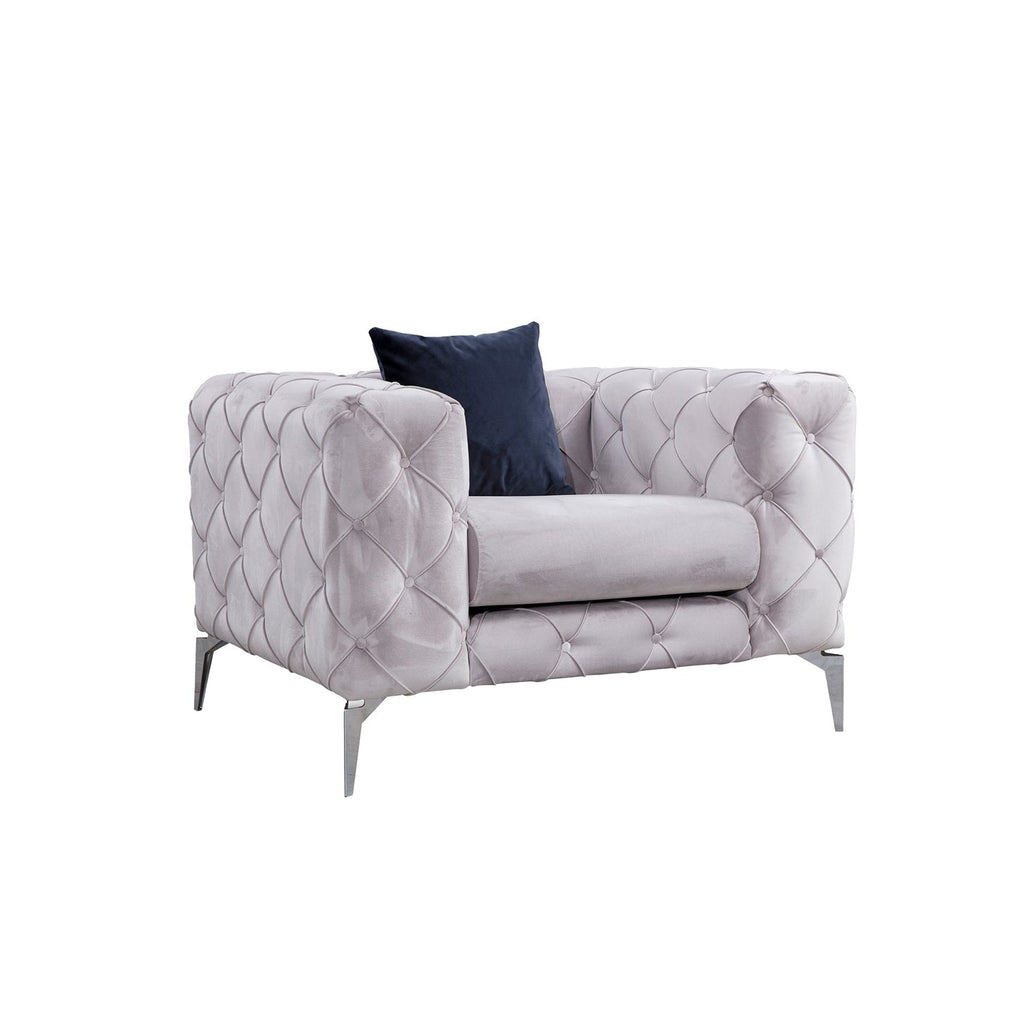 Poltrona "Como" – Design Moderno – Cinzento