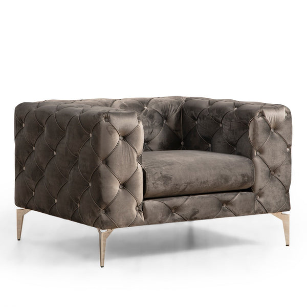 Poltrona "Cinzento Lux" – 108x90x70 cm – Cor Antracite - Design Moderno