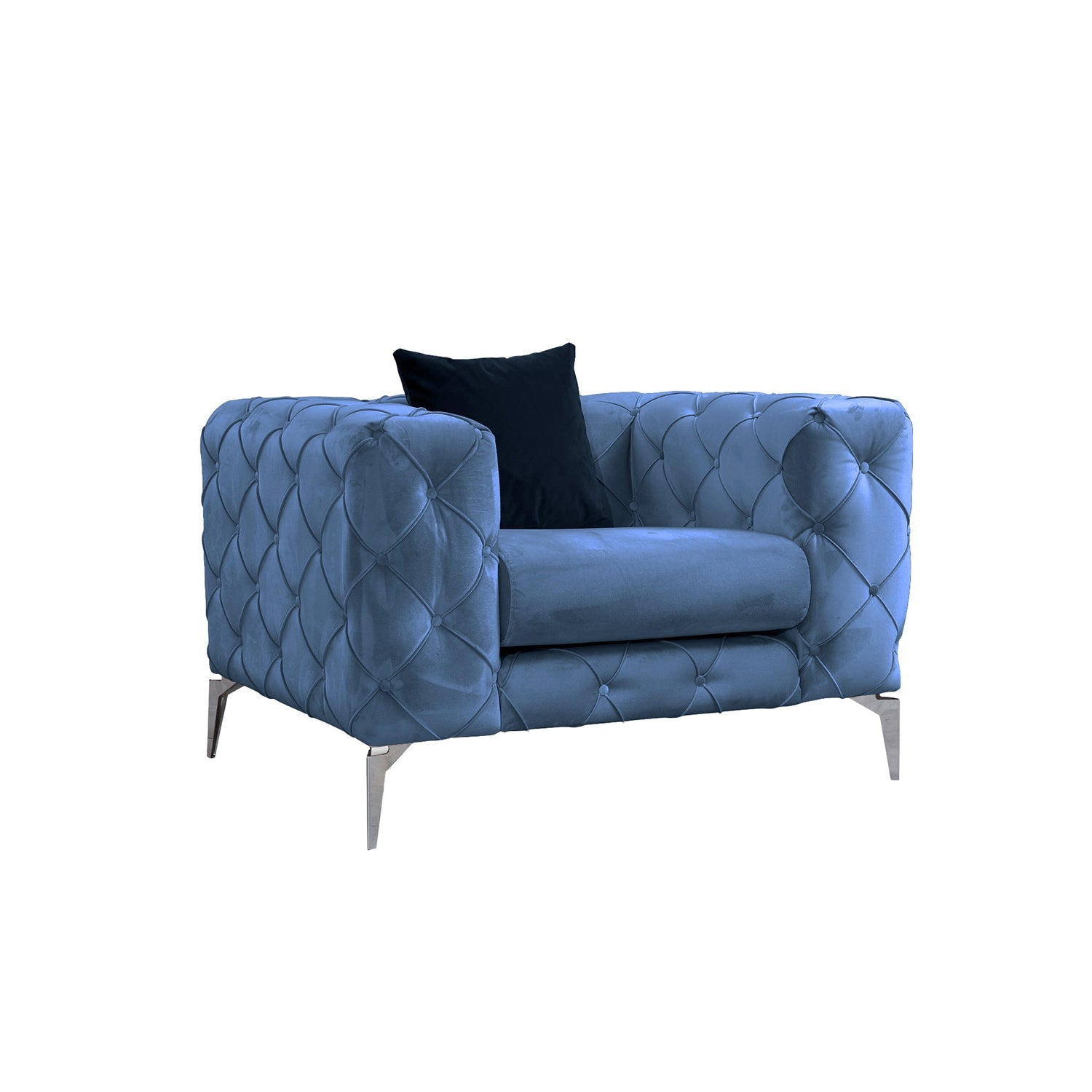 Poltrona "Azul LUX" – 108x90x73 cm – Cor Azul - Design Moderno