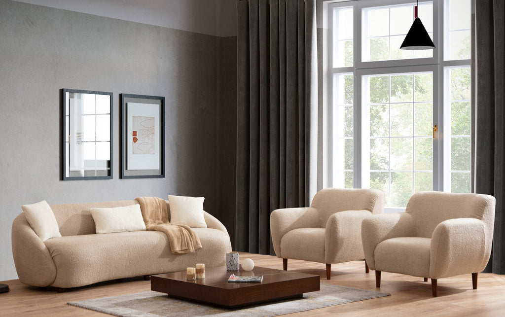 Poltrona "Napoli" – Design Moderno – Cappuccino