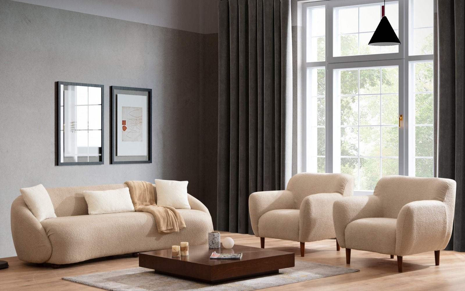 Poltrona "Napoli" – Design Moderno – Cappuccino